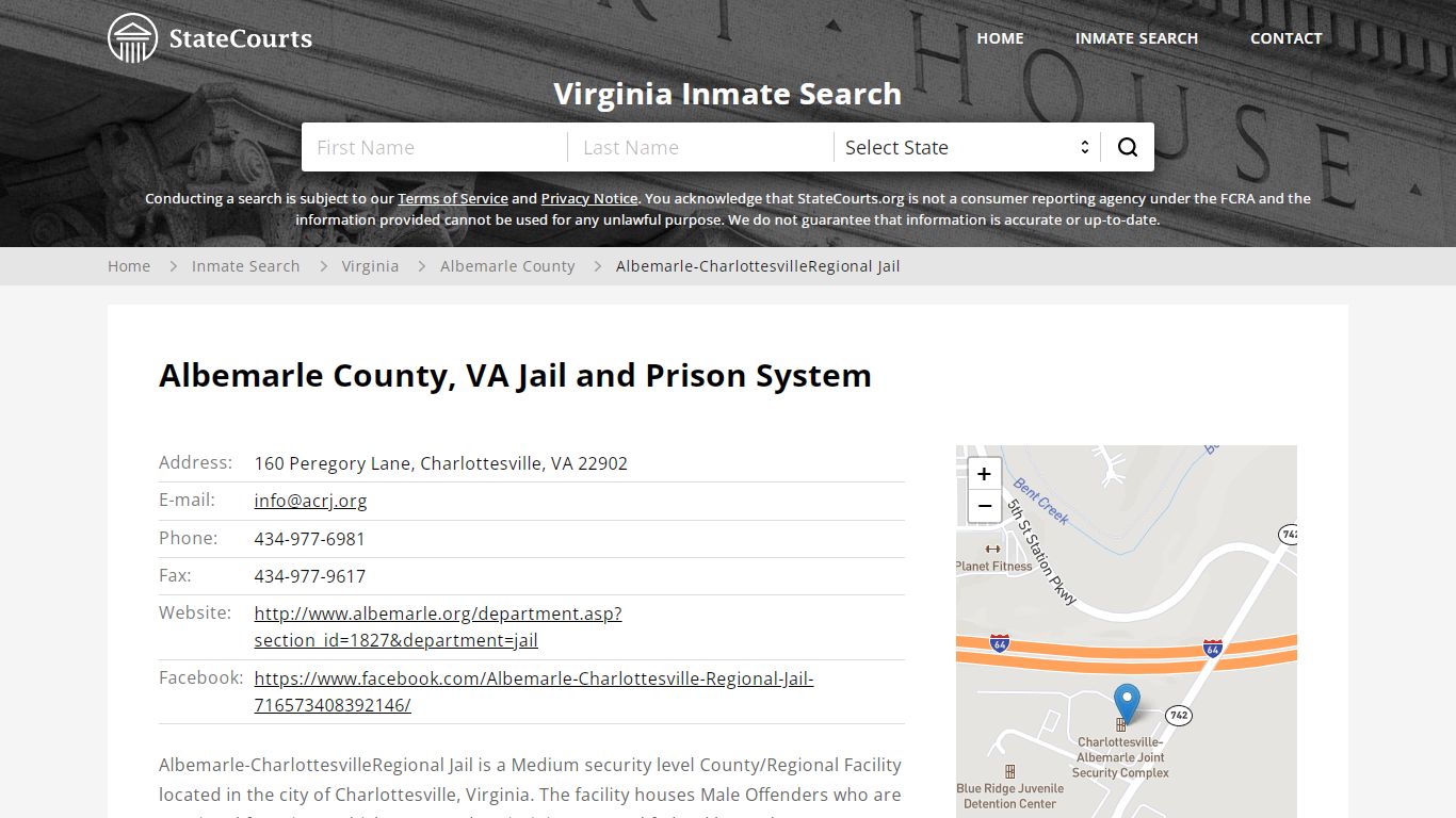 Albemarle-CharlottesvilleRegional Jail Inmate Records ...